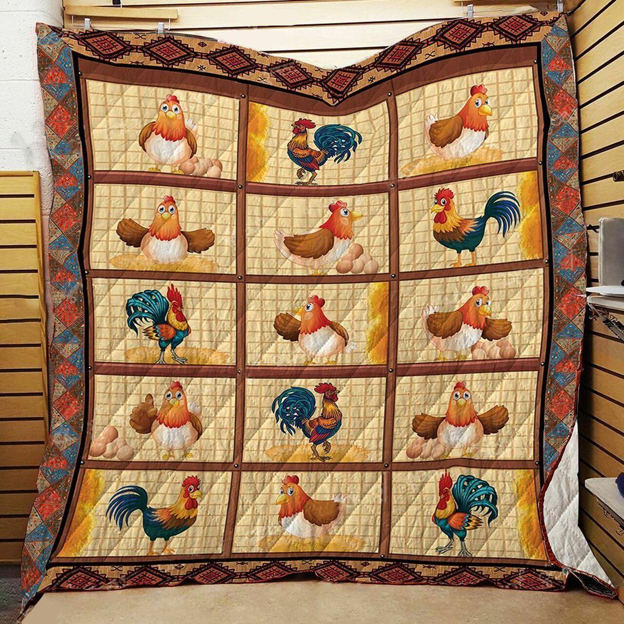 Chicken Quilt Blanket ABC07114200 and Home Decor