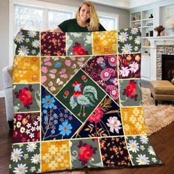 Chicken Quilt Blanket BBB060505MH and Home Decor