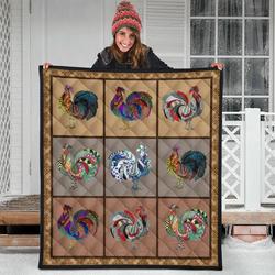 Chicken Quilt Blanket Blanket 02 Dhc1112243Dd and Home Decor