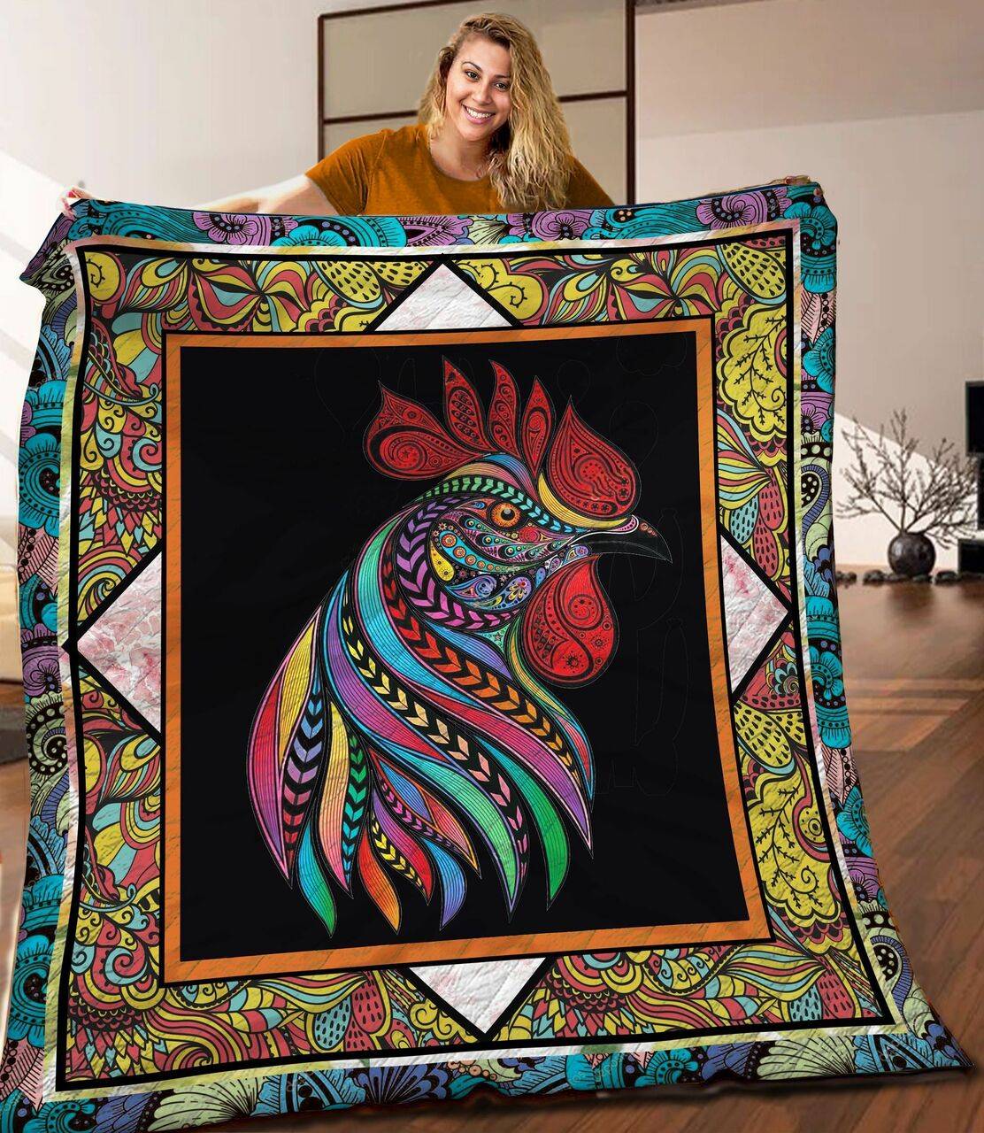 Chicken Quilt Blanket C9B160334TY and Home Decor