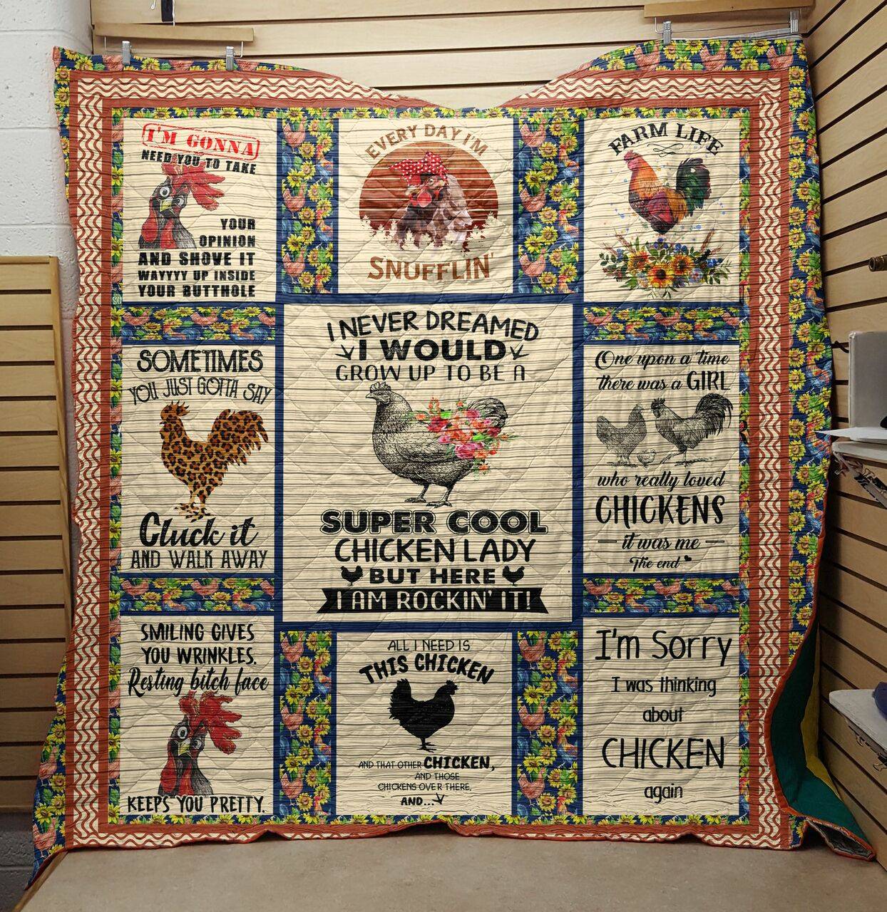 Chicken Quilt Blanket Dhc1501637Vt and Home Decor