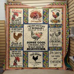 Chicken Quilt Blanket Dhc1501637Vt and Home Decor