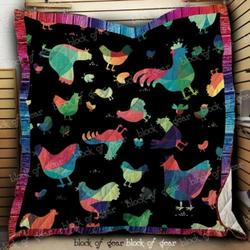 Chicken Quilt Blanket Dk441b  Quilt and Home Decor