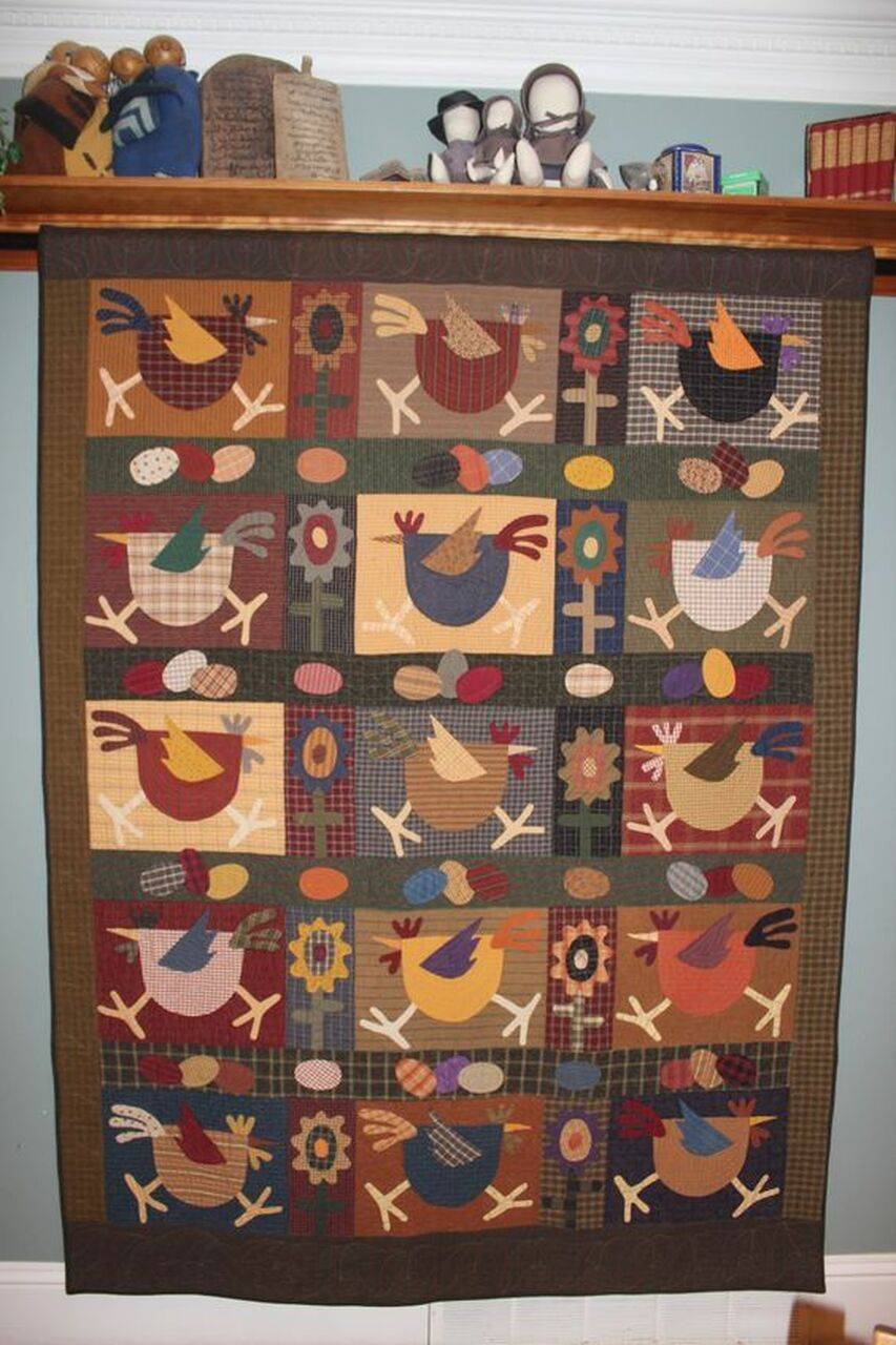 Chickencl070639 Quilt Blanket and Home Decor
