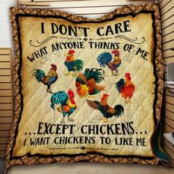 Chickens Cl2100107Mdq Quilt Blanket and Home Decor