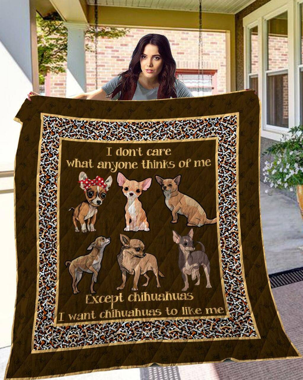 Chihuahua 09 Ndq0442 Quilt Quilt and Home Decor