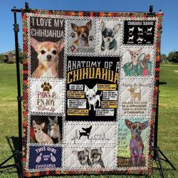 Chihuahua Anatomy Cl09100086Mdq Quilt Blanket and Home Decor