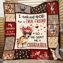 Chihuahua Dog Clt1211003H Quilt Blanket and Home Decor