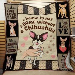 Chihuahua Dog Quilt Blanket ABC07111735 and Home Decor