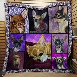Chihuahua Dog Quilt Blanket and Home Decor