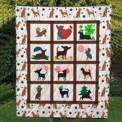 Chihuahua Hur Quilt Bevrls and Home Decor