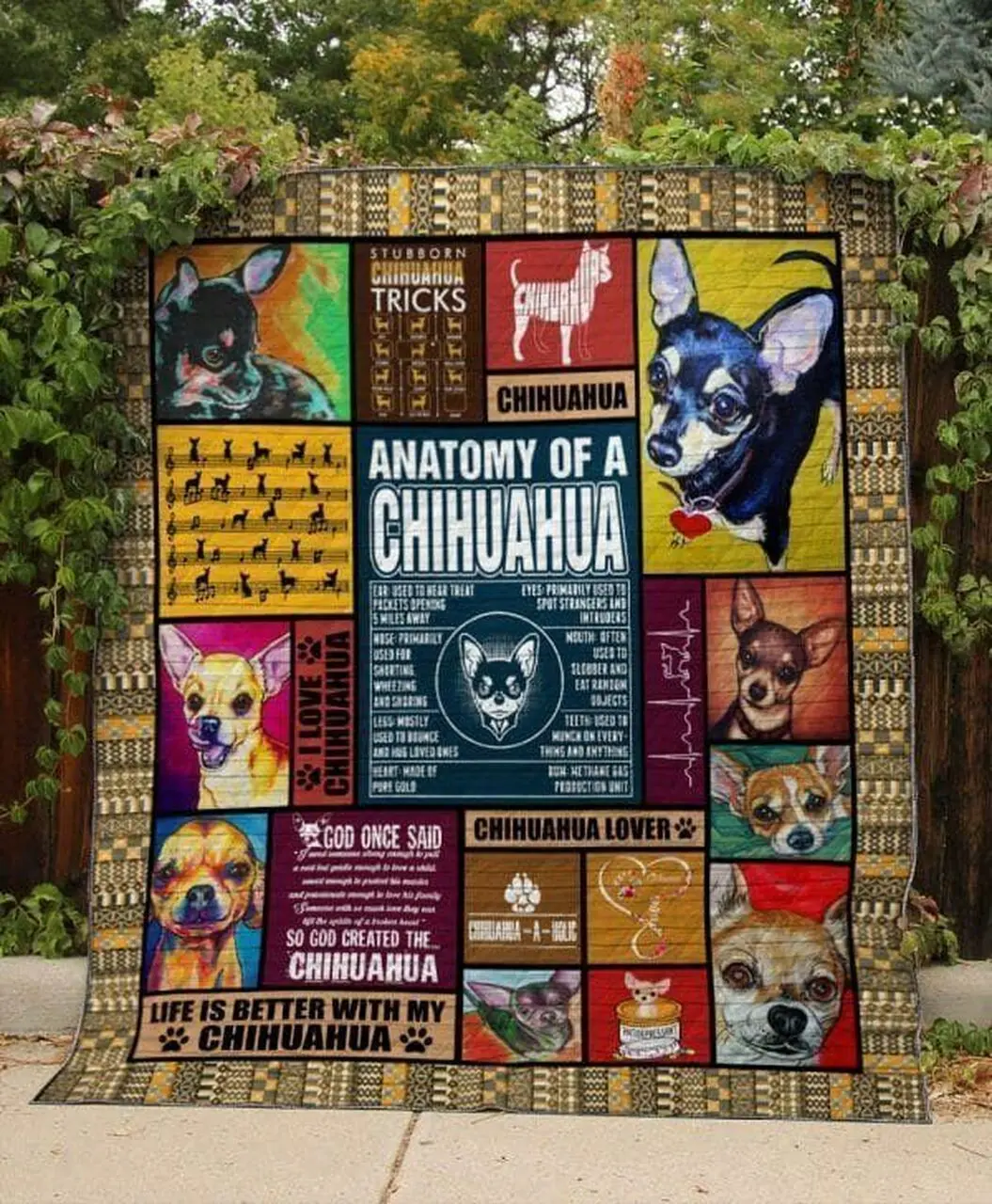 Chihuahua Hur Quilt Cysijb and Home Decor