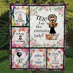Chihuahua Lady Cl14100118Mdq Quilt Blanket and Home Decor