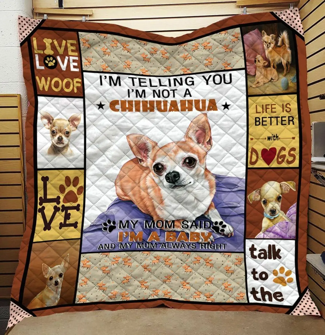 Chihuahua Quilt Blanket C9B240302TY and Home Decor