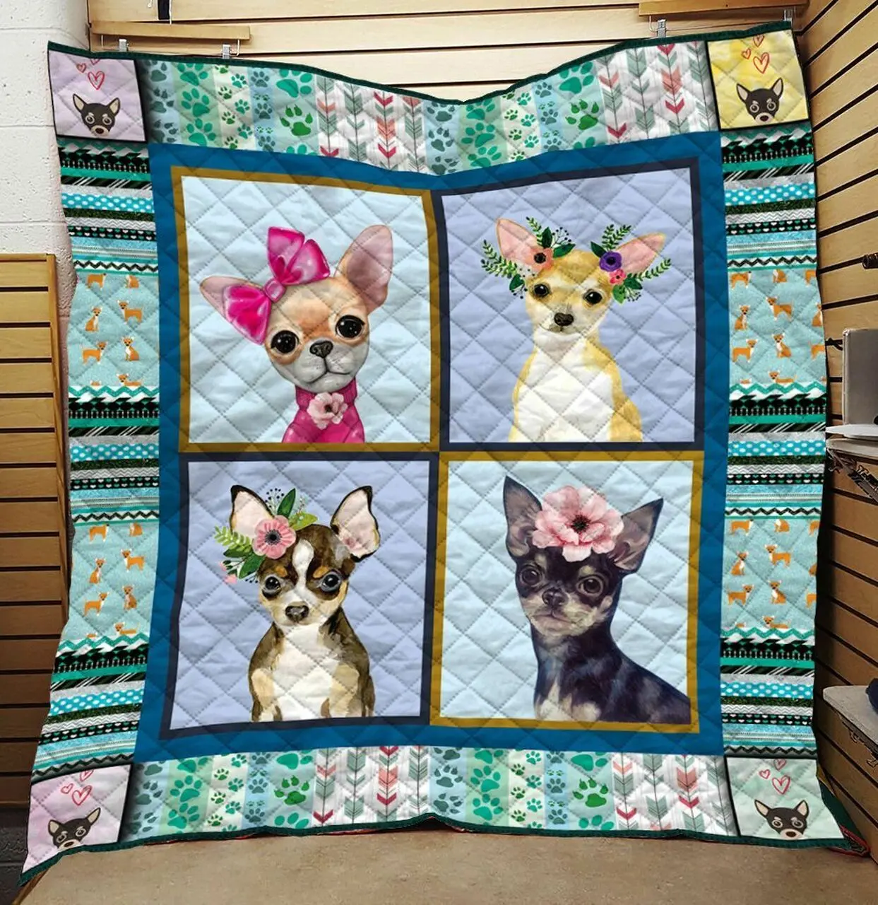 Chihuahua Quilt Blanket C9B240303TY and Home Decor