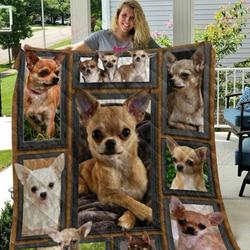 Chihuahua Speak From My Heart Quilt Blanket Great Customized Blanket Gifts For Birthday Christmas Thanksgiving and Home Decor