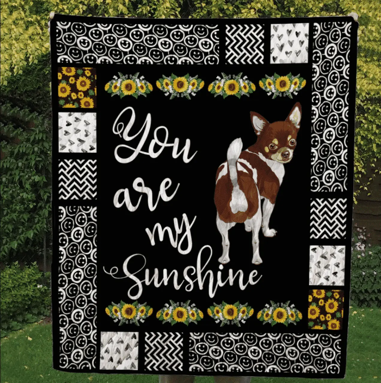 Chihuahua You Are My Sunshine Quilt Blanket Dhc020120392Td and Home Decor