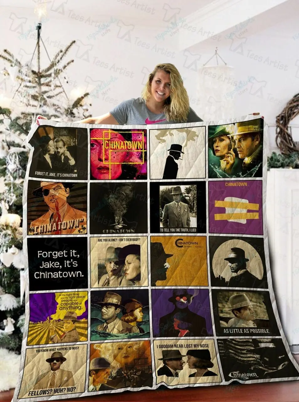 Chinatown Quilt Blanket 02129 and Home Decor