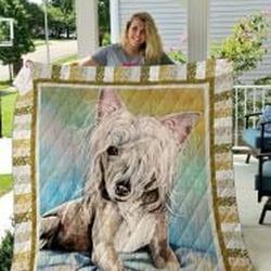 Chinese Crested Quilt Blanket Luk9Bt Dhc0301886Dd and Home Decor