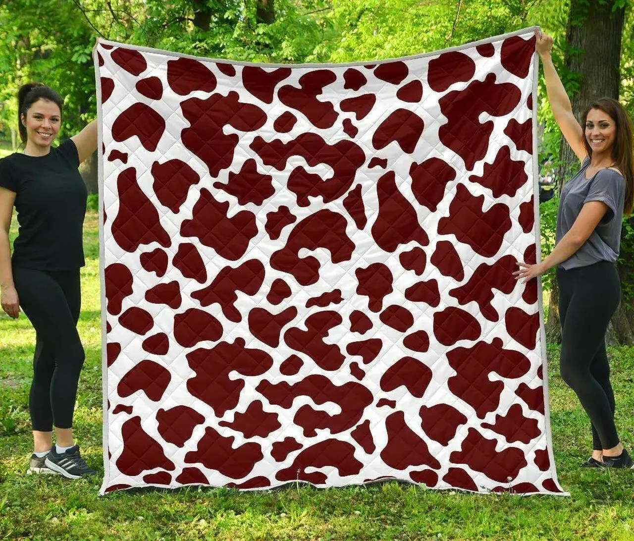 Chocolate Brown And White Cow Cl17100180Mdq Quilt Blanket and Home Decor
