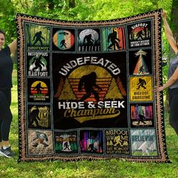 CHQ010 Bigfoot Undefeated Quilt Blanket and Home Decor
