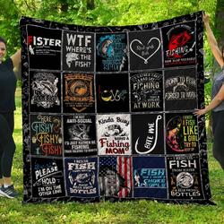 Chq081301 Fish Blanket Th1609 Quilt and Home Decor