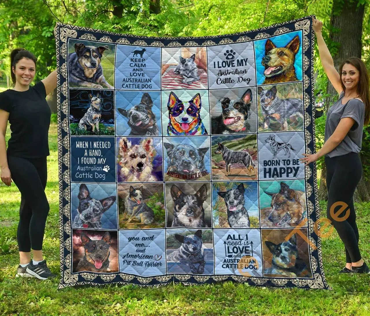 CHQDA26009 Australian Cattle Dog Blanket TH1609 Quilt and Home Decor