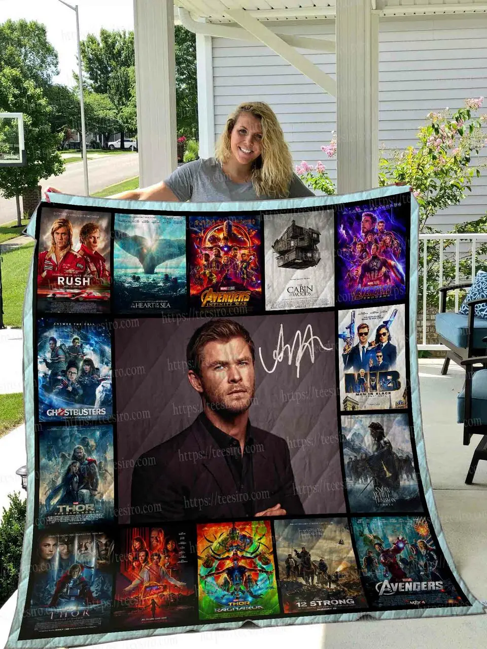 Chris Hemsworth Quilt Blanket 01 and Home Decor