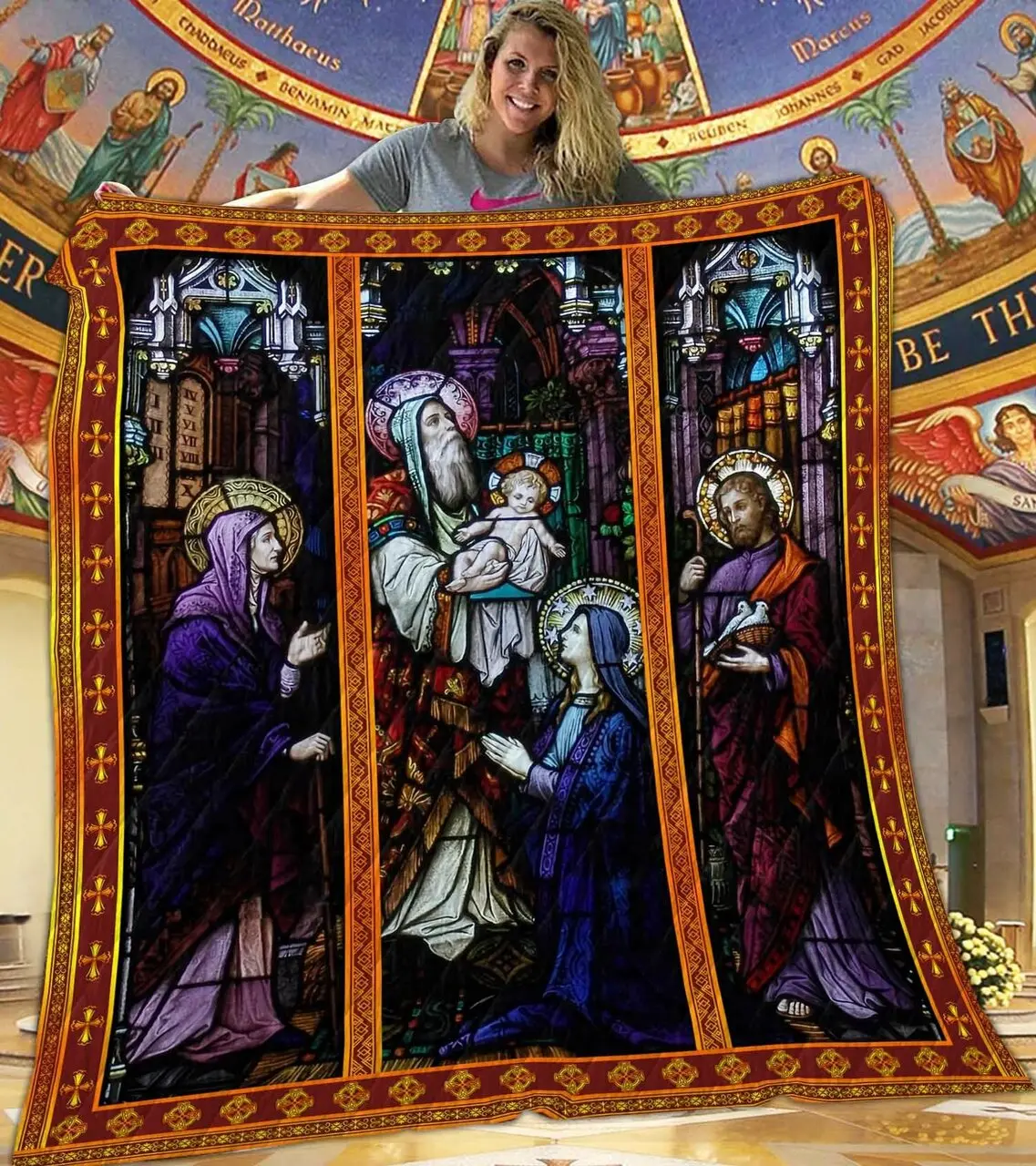 Christ Jesus Presentation Quilt Blanket Dhc1401873Vt and Home Decor