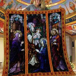 Christ Jesus Presentation Quilt Blanket Dhc1401873Vt and Home Decor