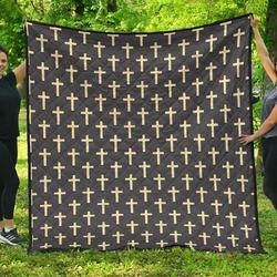 Christian Cross Cl12100158Mdq Quilt Blanket and Home Decor
