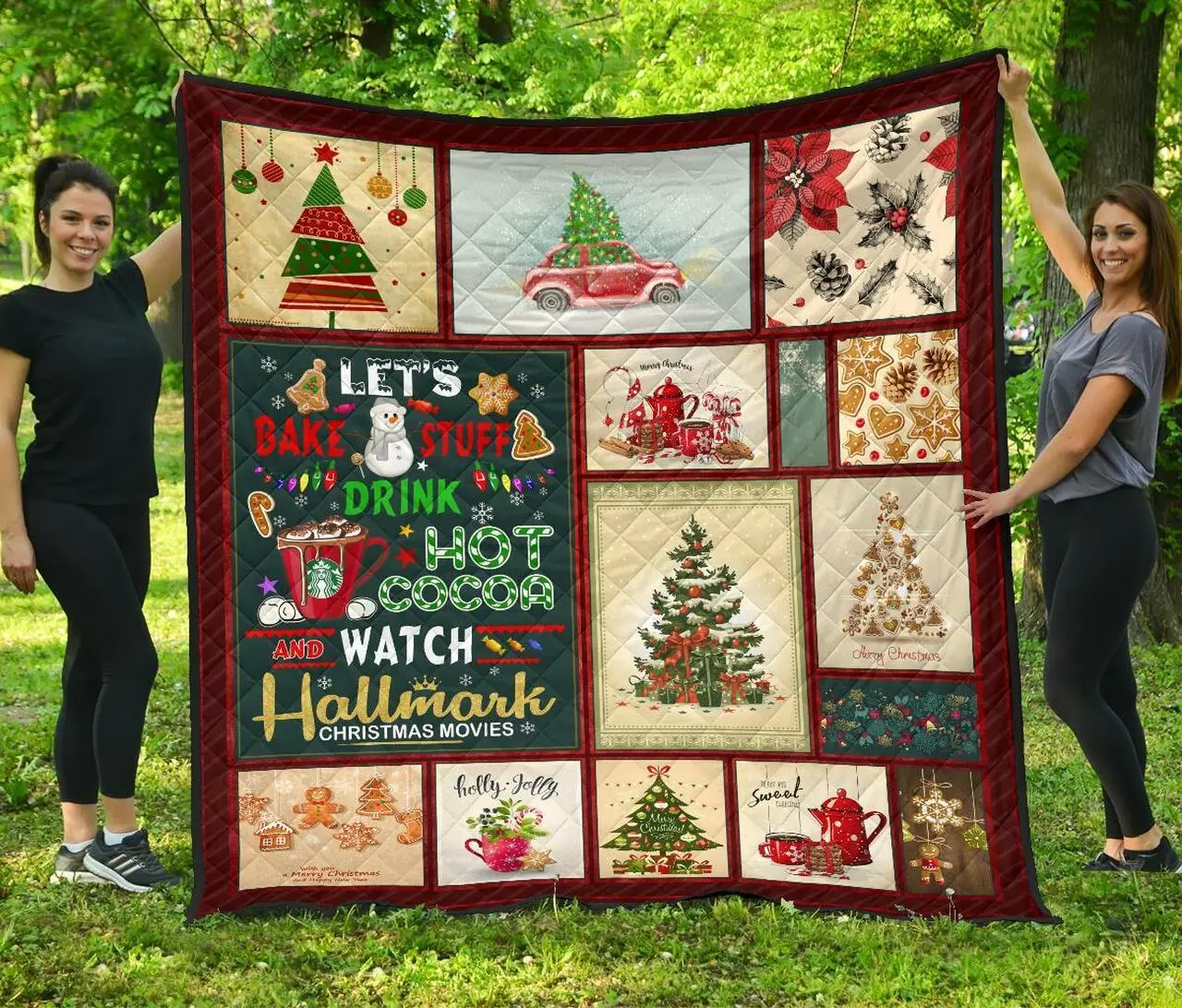 Christmas And Drink Quilt Quilt and Home Decor