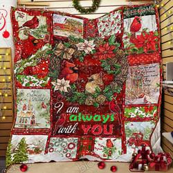 Christmas Cardinals Cl14100125Mdq Quilt Blanket and Home Decor