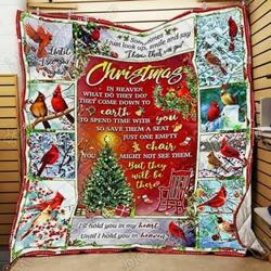 Christmas In Heaven Cardinal Cl18100162Mdq Quilt Blanket and Home Decor