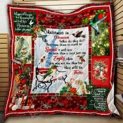 Christmas In Heaven Hummingbird Cl18100163Mdq Quilt Blanket and Home Decor