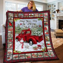 Christmas Red Truck Bbb2110303Ht Quilt Blanket and Home Decor
