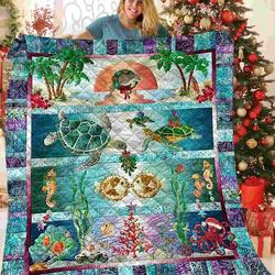 Christmas Sea Ocean Quilt Blanket BBB111102NB and Home Decor