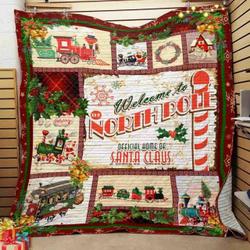 Christmas Train Quilt Blanket ABC07111980 and Home Decor