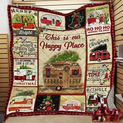 Christmas Vintage Camper Quilt Blanket ABC07111716 and Home Decor