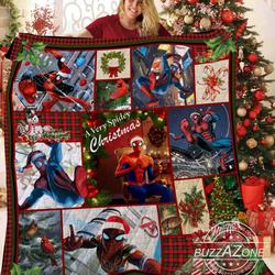 Christmas With Spidey Qh Quilt and Home Decor