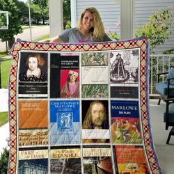 Christopher Marlowe Books Quilt Blanket and Home Decor