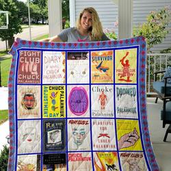 Chuck Palahniuk Books Style 2 Quilt Blanket and Home Decor