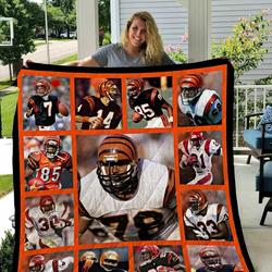 Cincinnati Bengals Legends Blanket N2906 Quilt and Home Decor