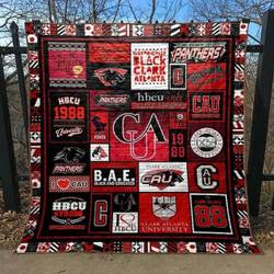 Clark Atlanta University Panthers For Fan Quilt Blanket quilt blanket Quilt Blanket and Home Decor