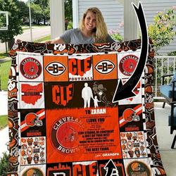 Cleveland Browns  Personalized Name Quilt Blanket and Home Decor