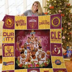 Cleveland Cavaliers Quilt Blanket Ver Christmas and Home Decor