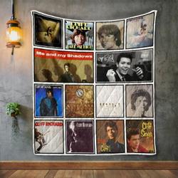 Cliff Richard Album Covers Quilt Blanket and Home Decor