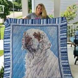 Clumber Spaniel Quilt Blanket Lukp8M Dhc0301855Dd and Home Decor