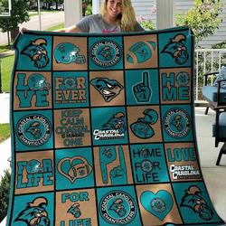 Coastal Carolina Chanticleers V2 Blanket Th0107 Quilt and Home Decor