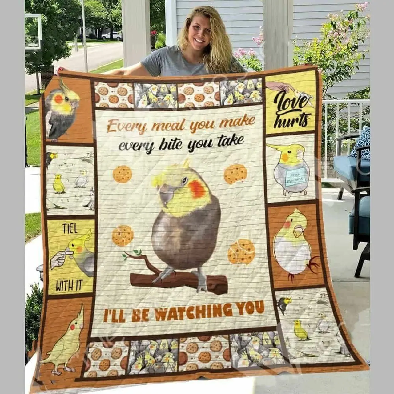 Cockatiel Bird Awesome O Quilt Db and Home Decor